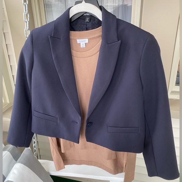 Express Navy Cropped Blazer! - Picture 2 of 10